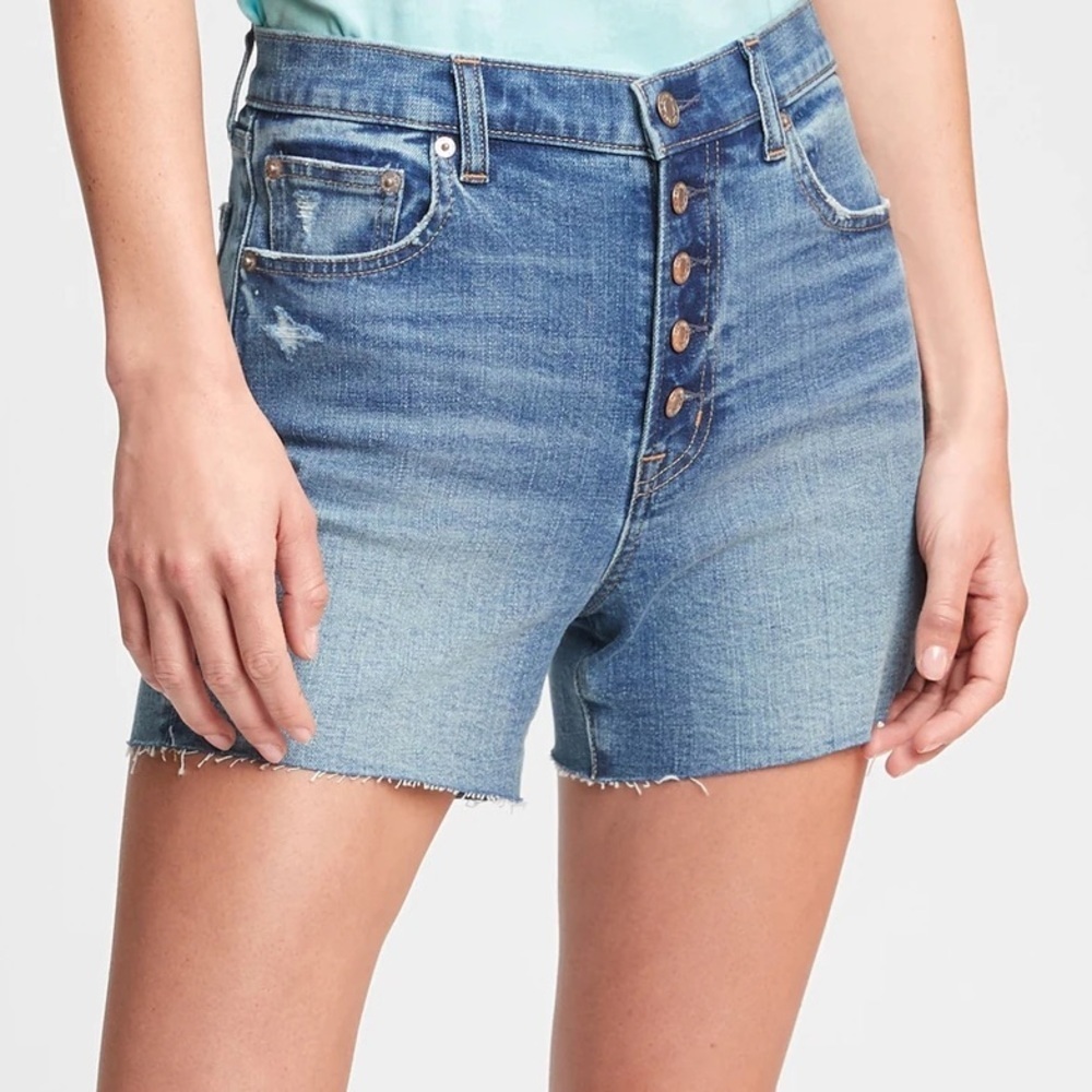 GAP High-Waisted Blue Jean Shorts
